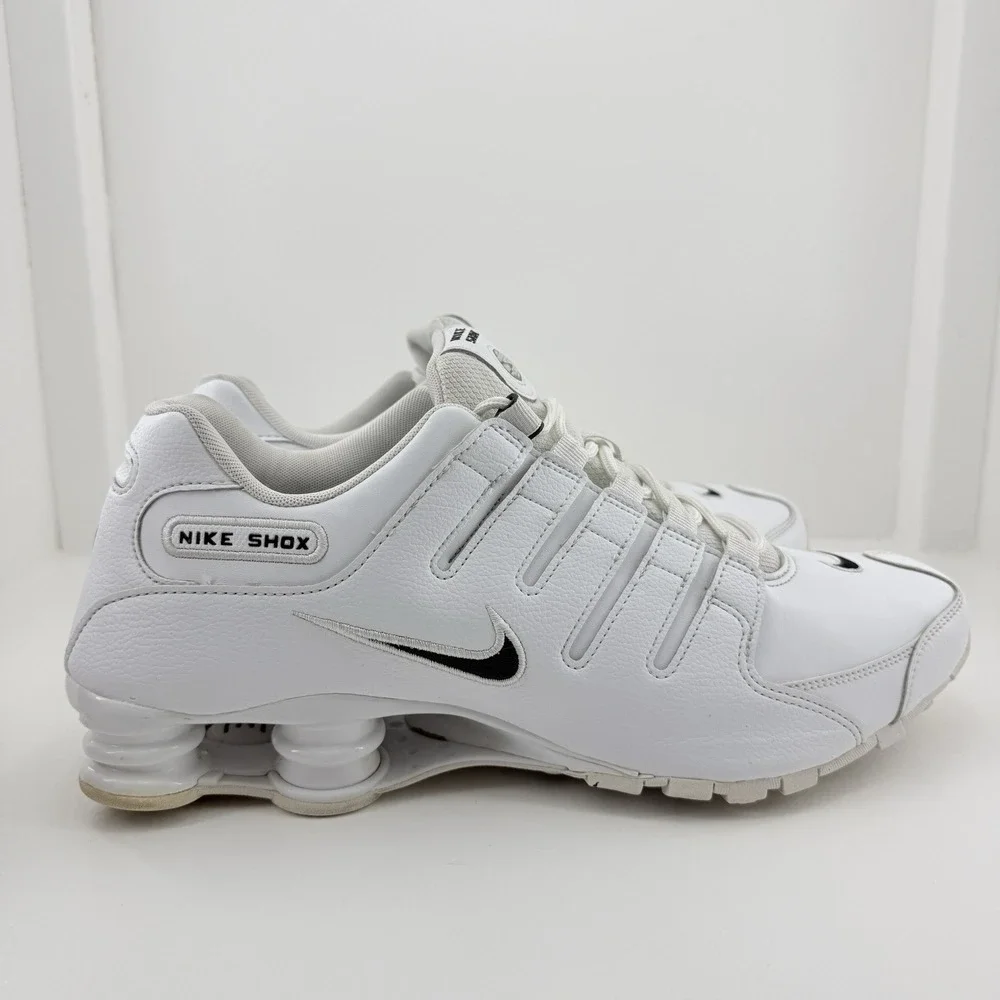 Nike Shox NZ Running Gym Training Sneakers White Black 501524-106 Men's Size 13
